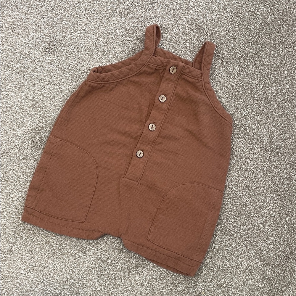 Quincy Mae Brown Romper